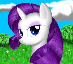 Size: 960x840 | Tagged: safe, artist:zigword, character:rarity, bust, female, looking at you, old version, solo