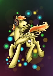 Size: 808x1153 | Tagged: safe, artist:28gooddays, oc, oc only, headphones, party hard, solo