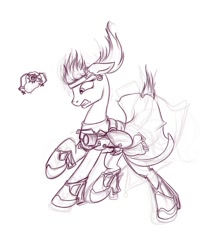 Size: 831x1006 | Tagged: safe, artist:28gooddays, species:pony, chell, glados, ponified, portal, portal (valve), sketch, solo