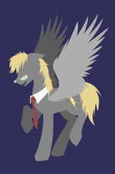 Size: 860x1300 | Tagged: safe, artist:28gooddays, oc, oc only, species:pegasus, species:pony, glasses, necktie, silhouette, simple background, solo