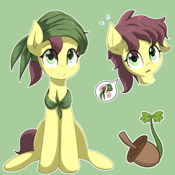 Size: 2721x2721 | Tagged: safe, artist:yinglongfujun, oc, oc only, oc:acorn sprout, species:earth pony, species:pony, colt, cutie mark, male, simple background, solo