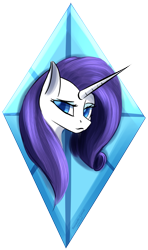 Size: 895x1512 | Tagged: safe, artist:renarde-louve, character:rarity, bust, cutie mark background, female, head only, portrait, simple background, solo, transparent background