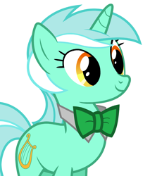 Size: 2655x3121 | Tagged: safe, artist:90sigma, artist:disneymarvel96, edit, character:lyra heartstrings, species:pony, species:unicorn, g4, bow tie, bowties are cool, bust, female, mare, portrait, simple background, solo, three quarter view, vector, vector edit, white background