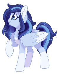 Size: 1627x2064 | Tagged: safe, artist:gigason, oc, oc:azure, species:pegasus, species:pony, female, mare, simple background, solo, transparent background, two toned wings, wings