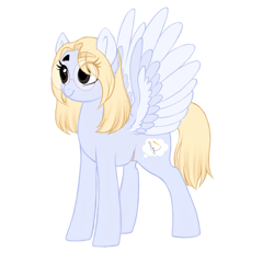 Size: 2700x2500 | Tagged: safe, artist:gigason, oc, oc:daydream, species:pegasus, species:pony, eye clipping through hair, female, glasses, high res, mare, pegasus oc, simple background, solo, two toned wings, white background, wings