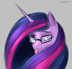 Size: 1045x999 | Tagged: safe, artist:renarde-louve, character:twilight sparkle, character:twilight sparkle (alicorn), species:alicorn, species:pony, episode:the last problem, g4, my little pony: friendship is magic, adorkable, blep, cute, dork, female, glasses, i really like her mane, mare, nerd, nerd pony, one eye closed, princess twilight 2.0, solo, tongue out, twiabetes, wink