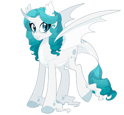 Size: 2700x2500 | Tagged: safe, artist:gigason, oc, oc only, parent:rarity, parent:spike, parents:sparity, species:dracony, species:dragon, species:pony, female, high res, hybrid, interspecies offspring, offspring, simple background, smiling, solo, transparent background