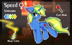 Size: 1920x1200 | Tagged: safe, artist:lunar froxy, oc, oc only, oc:speed, species:pony, species:unicorn, cheek fluff, chest fluff, ear fluff, female, fluffy, leg fluff, looking at you, minecraft, reference sheet, solo