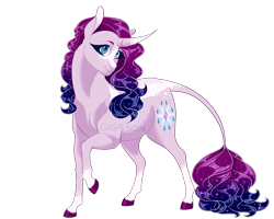 Size: 2500x2000 | Tagged: safe, artist:gigason, oc, oc only, parent:rarity, parent:twilight sparkle, parents:rarilight, species:pony, species:unicorn, female, high res, hoers, leonine tail, magical lesbian spawn, mare, offspring, raised hoof, simple background, solo, transparent background