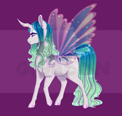 Size: 2500x2382 | Tagged: safe, artist:gigason, oc, oc only, parent:princess celestia, parent:queen chrysalis, parents:chryslestia, species:changepony, species:pony, female, high res, hybrid, magical lesbian spawn, mare, offspring, solo