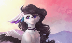 Size: 5000x3000 | Tagged: safe, artist:monogy, oc, oc:kalon, species:pegasus, species:pony, absurd file size, female, high res, mare, solo, two toned wings, wings