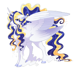 Size: 2607x2414 | Tagged: safe, artist:gigason, character:princess celestia, character:princess luna, species:alicorn, species:pony, bicorn, female, fusion, horn, multiple horns, multiple wings, seraph, seraphicorn, simple background, solo, transparent background