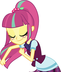 Size: 3357x3976 | Tagged: safe, artist:famousmari5, edit, editor:slayerbvc, character:sour sweet, equestria girls:friendship games, g4, my little pony: equestria girls, my little pony:equestria girls, acadeca, bow tie, bump, butt bump, butt smash, clothing, crystal prep academy, crystal prep academy uniform, crystal prep shadowbolts, cute, eyes closed, female, freckles, no makeup edit, pleated skirt, school uniform, simple background, skirt, solo, sourbetes, transparent background, vector, vector edit