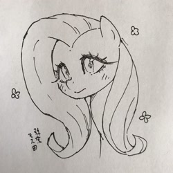 Size: 2048x2048 | Tagged: safe, artist:yanamosuda, character:fluttershy, traditional art