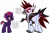 Size: 3575x2393 | Tagged: safe, artist:shadymeadow, oc, oc:dark uproar, oc:nocturne jungle, species:classical hippogriff, species:hippogriff, species:pony, g4, guitar, male, musical instrument, simple background, stallion, transparent background