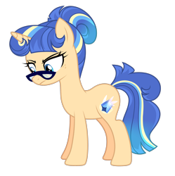 Size: 2334x2347 | Tagged: safe, artist:darlyjay, oc, oc:sterling sentry, parent:flash sentry, parent:twilight sparkle, parents:flashlight, species:pony, species:unicorn, g4, female, glasses, mare, offspring, simple background, solo, transparent background