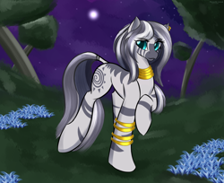 Size: 2920x2380 | Tagged: safe, artist:renarde-louve, character:zecora, species:pony, species:zebra, g4, alternate hairstyle, ear piercing, female, high res, mare, piercing, solo
