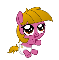 Size: 736x744 | Tagged: safe, artist:lynnthenerdkitty, base used, oc, oc only, oc:apricot, species:pegasus, species:pony, g4, baby, baby pony, base, diaper, female, filly, foal, simple background, solo, transparent background