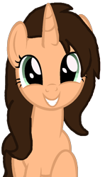 Size: 688x1164 | Tagged: safe, artist:lynnthenerdkitty, base used, oc, oc only, oc:small brooke, species:pony, species:unicorn, g4, base, grin, looking at you, simple background, smiling, solo, transparent background