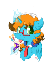 Size: 1301x1717 | Tagged: safe, artist:fireworks sea, oc, oc only, oc:fireworks sun, species:alicorn, species:pony, g4, cheek fluff, chest fluff, ear fluff, glasses, simple background, solo, tongue out, white background