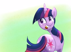 Size: 2700x1998 | Tagged: safe, artist:yinglongfujun, character:twilight sparkle, character:twilight sparkle (unicorn), species:pony, species:unicorn, g4, butt, faec, horses doing horse things, majestic as fuck, ponified animal photo, solo, twibutt, wat