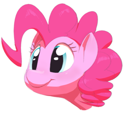 Size: 575x523 | Tagged: safe, artist:sunibee, character:pinkie pie, species:pony, bust, cute, diapinkes, female, head only, portrait, simple background, solo, white background