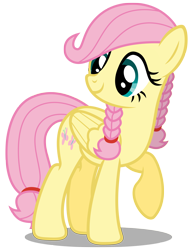 Size: 3708x4802 | Tagged: safe, artist:austiniousi, character:fluttershy, alternate hairstyle, pigtails