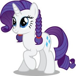 Size: 4158x4162 | Tagged: safe, artist:austiniousi, character:rarity, absurd resolution, alternate hairstyle, braid, female, pigtails, simple background, solo, transparent background, vector