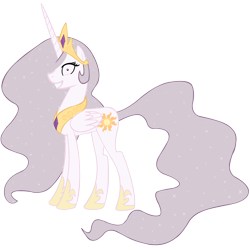Size: 2200x2200 | Tagged: safe, artist:sofunnyguy, character:princess celestia, species:pony, princess molestia, female, mare, simple background, solo, transparent background, vector