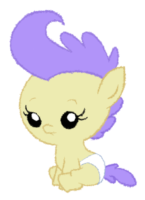 Size: 600x825 | Tagged: safe, artist:felix-kot, character:cream puff, animated, diaper, female, foal