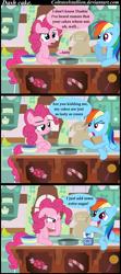 Size: 683x1536 | Tagged: safe, artist:coltsteelstallion, character:pinkie pie, character:rainbow dash, comic, facehoof