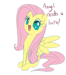 Size: 686x782 | Tagged: safe, artist:celerypony, character:fluttershy, cute, female, happy, solo