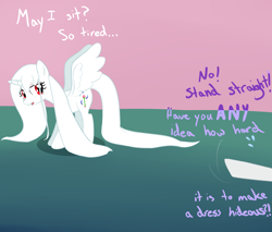 Size: 1280x1088 | Tagged: safe, artist:celerypony, character:rarity, oc, oc:celery, species:alicorn, species:pony, alicorn oc, cute, female, lidded eyes, long hair, long mane, long tail, mare, solo focus, spread wings, tired, tumblr, wings