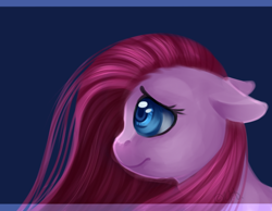 Size: 708x548 | Tagged: safe, artist:ghst-qn, character:pinkamena diane pie, character:pinkie pie, species:earth pony, species:pony, bust, colored pupils, female, floppy ears, portrait, profile, sad, solo