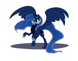 Size: 1414x1116 | Tagged: safe, artist:celerypony, character:princess luna, species:hippogriff, female, hippogriffied, solo, species swap, wat