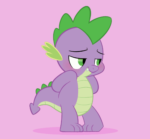 Size: 499x463 | Tagged: safe, artist:acstlu, character:spike, species:dragon, animated, baby, baby dragon, blinking, blushing, cute, embarrassed, fangs, green eyes, male, pink background, scales, shy, simple background, smiling, solo, spikabetes
