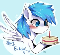 Size: 700x644 | Tagged: safe, artist:hua, oc, oc only, species:pegasus, species:pony, cake, food, solo