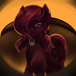 Size: 1000x1000 | Tagged: safe, artist:phurie, oc, oc only, oc:charlotte, species:pony, species:unicorn, accessories, charlotte, clothing, collar, freckles, monochrome, solo, stockings