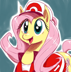 Size: 453x460 | Tagged: safe, artist:sunibee, character:fluttershy, clothing, cosplay, crossover, cute, diabetes, female, hat, pokémon, shyabetes, solo