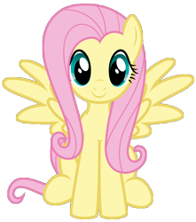 Size: 7235x8192 | Tagged: safe, artist:thatguy1945, character:fluttershy, species:pegasus, species:pony, .svg available, absurd resolution, simple background, sitting, transparent background, vector