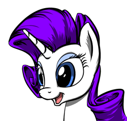Size: 1449x1374 | Tagged: safe, artist:nadnerbd, character:rarity, species:pony, species:unicorn, female, happy, mare, portrait, simple background, solo, transparent background