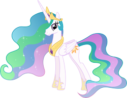 Size: 6000x4597 | Tagged: safe, artist:stabzor, character:princess celestia, species:pony, absurd resolution, female, mare, simple background, solo, transparent background, vector