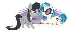 Size: 5170x2164 | Tagged: safe, artist:kna, character:dj pon-3, character:octavia melody, character:vinyl scratch