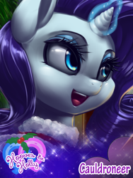 Size: 600x800 | Tagged: safe, artist:phurie, character:rarity, clothing, female, hooves & holly, limited preview, magic, solo, sweater