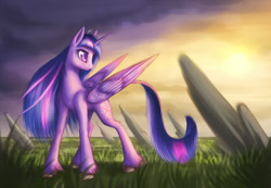 Size: 1600x1107 | Tagged: safe, artist:asimos, character:twilight sparkle, character:twilight sparkle (alicorn), species:alicorn, species:classical unicorn, species:pony, alone, female, leonine tail, mare, solo
