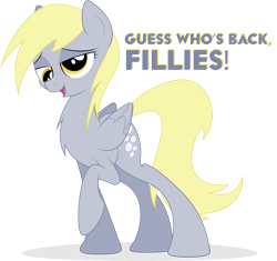 Size: 4977x4687 | Tagged: safe, artist:emkay-mlp, character:derpy hooves, species:pegasus, species:pony, episode:rainbow falls, g4, my little pony: friendship is magic, absurd resolution, bedroom eyes, chest fluff, female, mare, solo, the grey one's glorious return