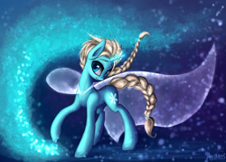 Size: 1600x1143 | Tagged: safe, artist:asimos, elsa, frozen (movie), ponified, solo