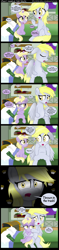 Size: 1000x4250 | Tagged: safe, artist:coltsteelstallion, character:derpy hooves, character:dinky hooves, species:pegasus, species:pony, comic, companion cube, creeper, crying, enderman, female, mare, muffin, portal, tower of pimps, wink