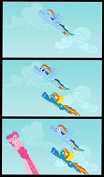 Size: 1300x2200 | Tagged: safe, artist:stabzor, character:pinkie pie, character:rainbow dash, character:spitfire, comic