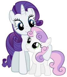 Size: 5218x6000 | Tagged: safe, artist:stabzor, character:rarity, character:sweetie belle, absurd resolution, simple background, transparent background, vector